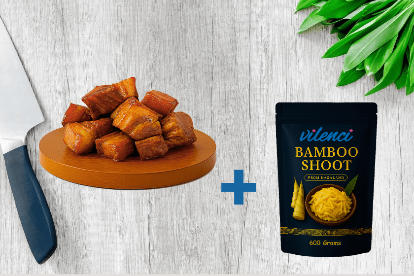 Smoked pork belly + Bamboo shoot Smoked pork belly + Bamboo shoot